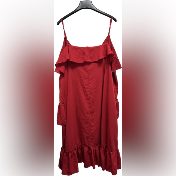 ASOS | Red Ruffle Dress - Picture 2 of 3